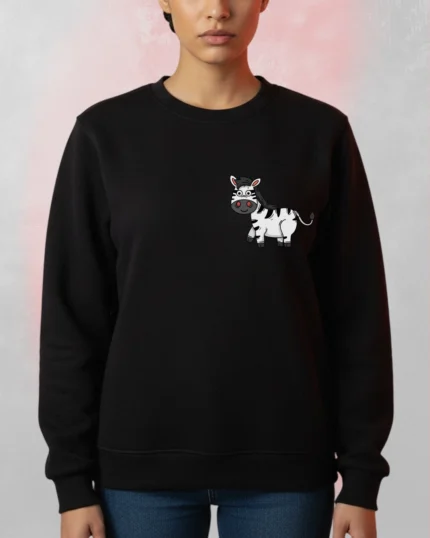 Cute Cartoon Cow Sweatshirt