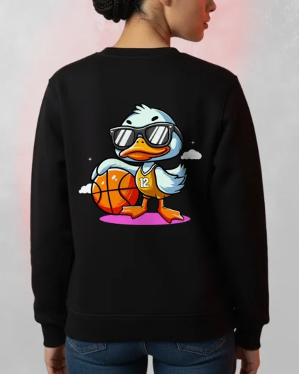 Duck Basketball Cartoon Sweatshirt