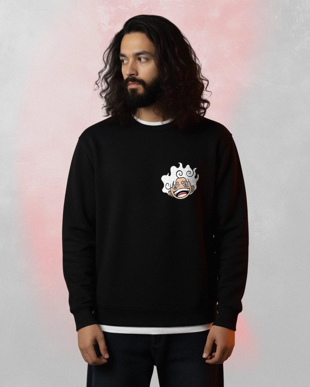 one piece black sweatshirt