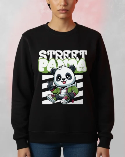 Street Panda Cartoon Sweatshirt